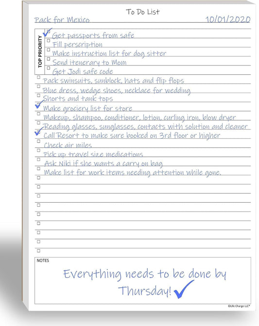 to Do List Notepads for Work, Daily Checklist Planner Pads with Priority & Notes, Task Organizer & Productivity Planner, Multiple Sizes & Layouts