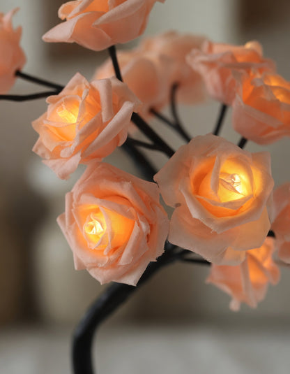 LED Rose Tree Lamp with Warm Glow Lighting